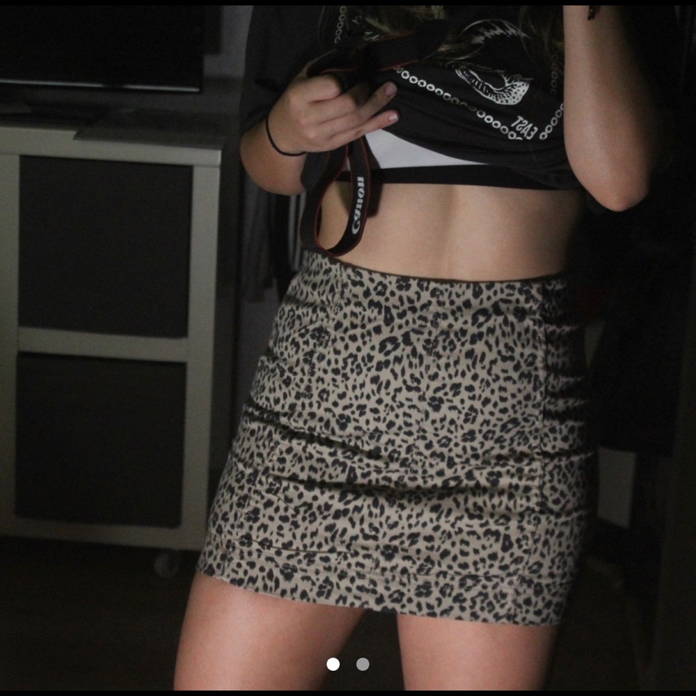 cheetah print skirt